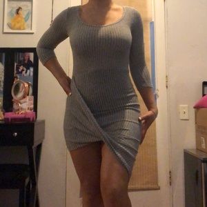 Grey asymmetrical dress